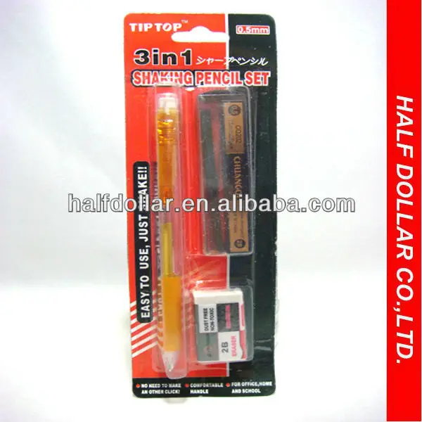 
propelling pencil/3 in 1 shaking pencil set 
