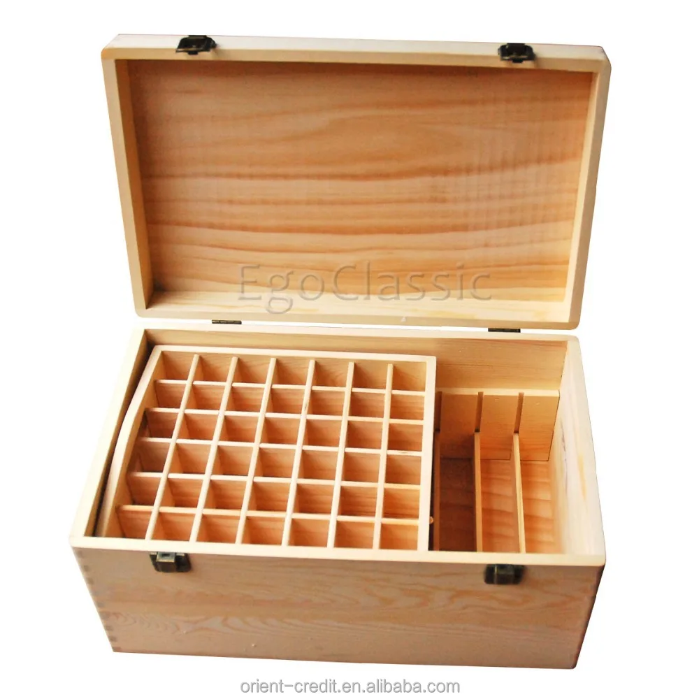 68 bottles pine wood essential oil organizer with roller bottle holder
