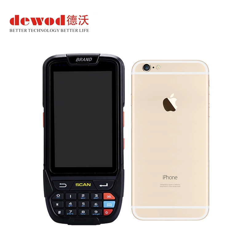 Rugged handheld smartphone 1D 2D barcode scanner PDA with 4G/ Wifi/ BT /3G/ 4G Android5.1