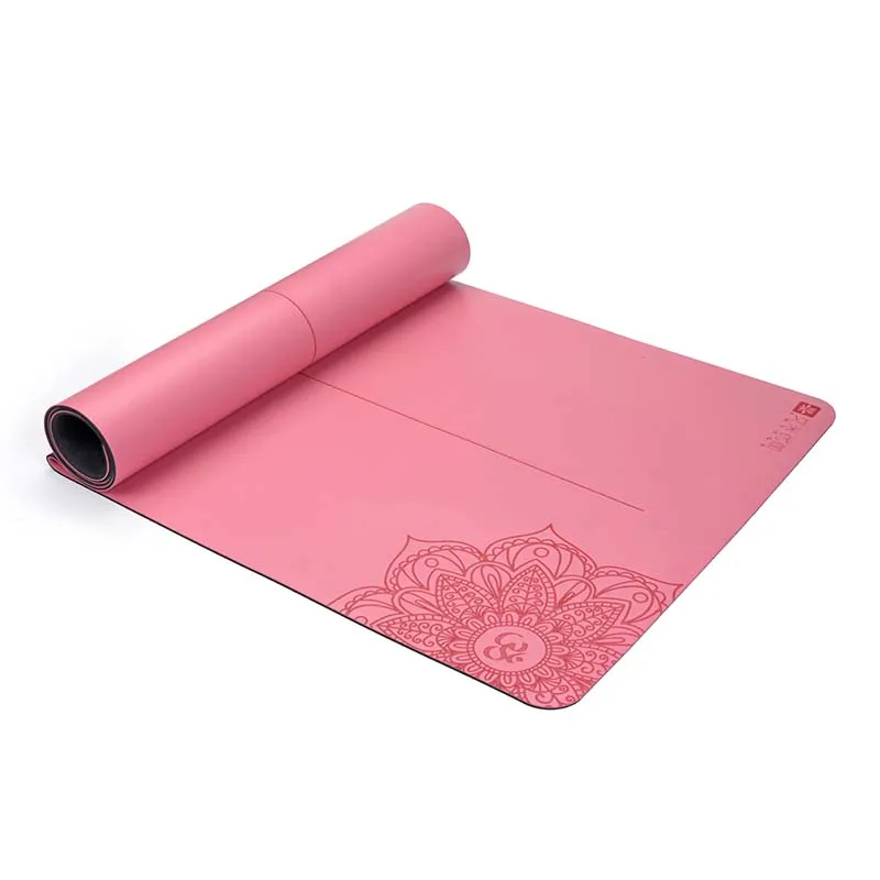 Роскошный Противоскользящий экологически чистый полиуретановый натуральный резиновый коврик для йоги BSCI factory с индивидуальным принтом