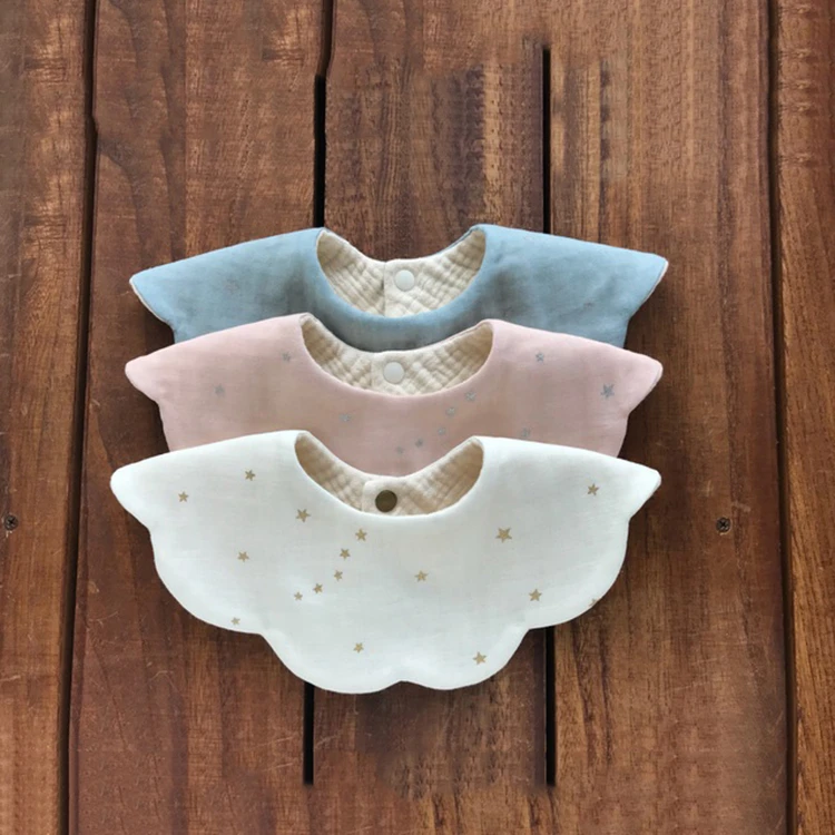 
Manufacturer Custom Food Grade Silicone Baby Bibs Waterproof Plain Color Round Baby Bib 