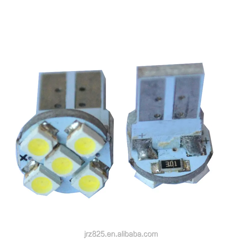 T10 3528 led 12V W5W 5 SMD 1210 194 168 Car Auto Reading Lights Luggage Compartment Light Car Door Light LED Bulbs 12V