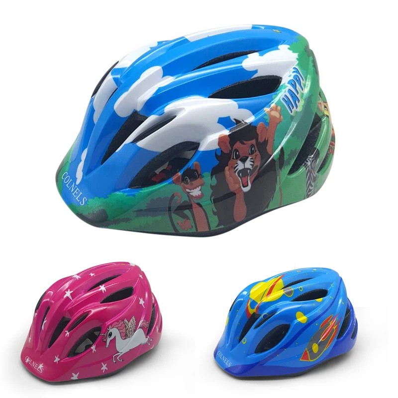 
Pink Cartoon Style Kids Helmet Children Bike Riding Ultralight Breathable Child Helmet Bike Cycling OEM Child Bike Helmet 