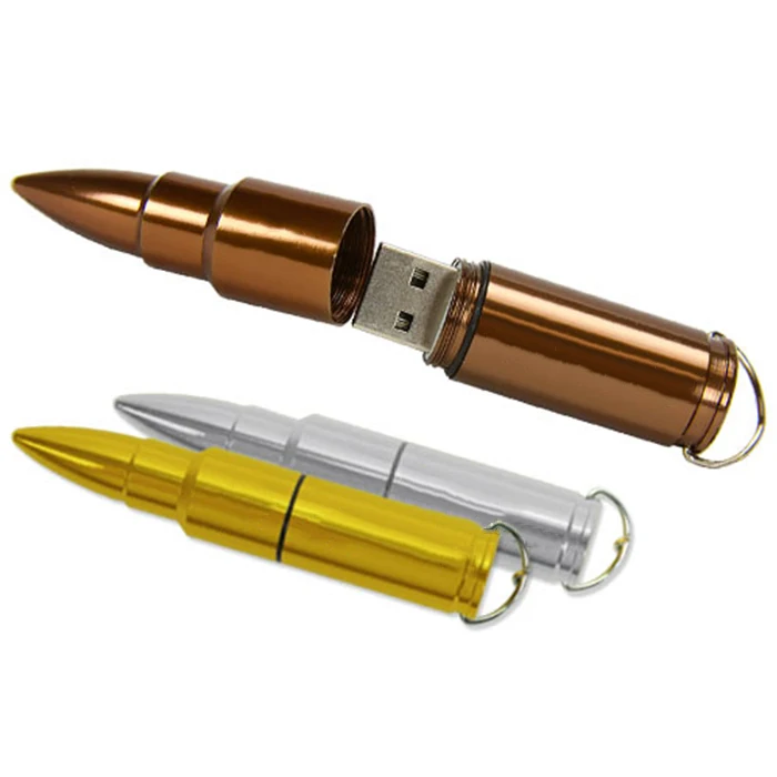 Metal 2GB Custom Bullet Shaped USB Flash Drive 8GB
