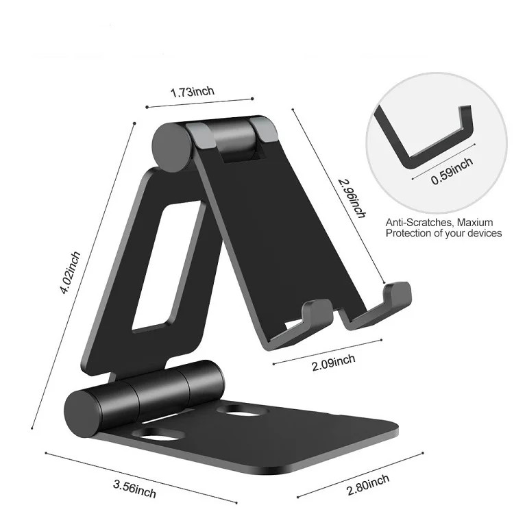 Amazon dropship aluminum Cell Phone Desk holder foldable stand for tablet