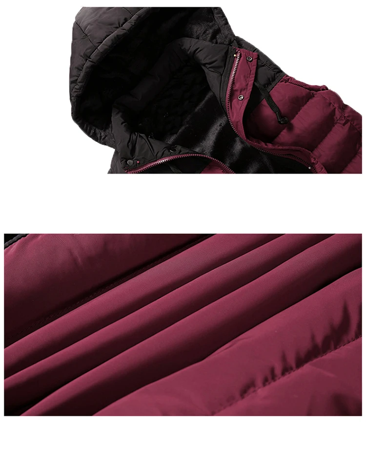 Utility ultra light unisex stylish wine red men vests stylish puffer vest with hood