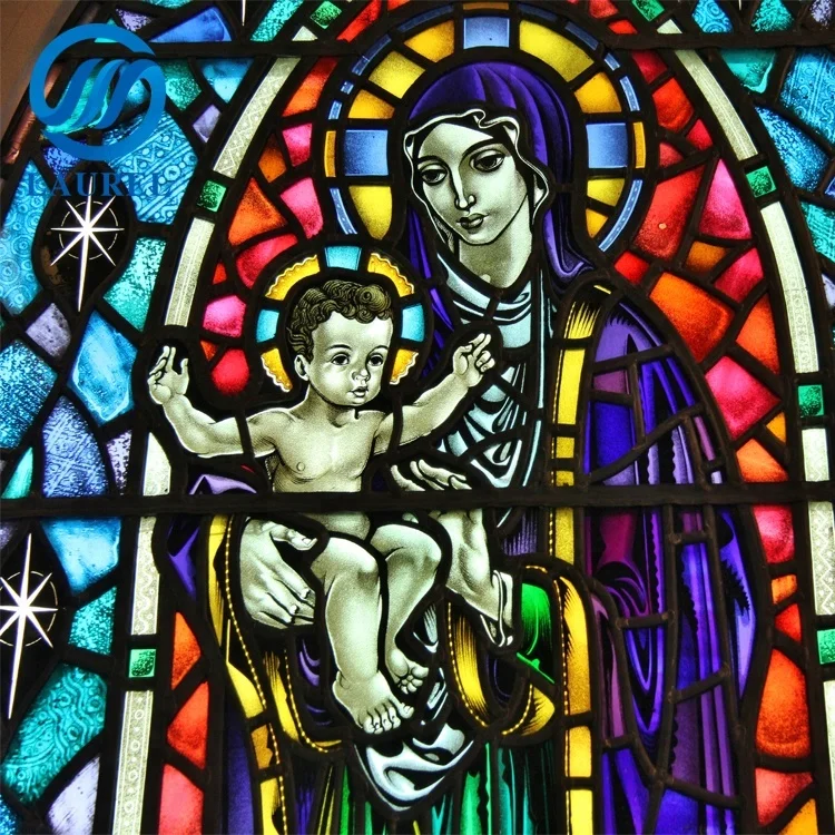 China new design stained glass for church windows