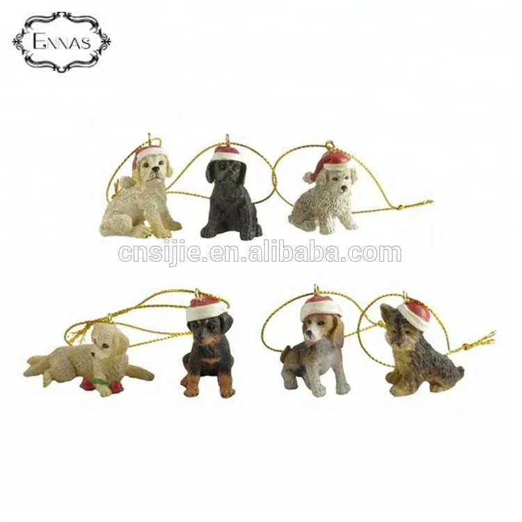 
Many style Resin dog Xmas hanging personalized Christmas hanging ornaments 