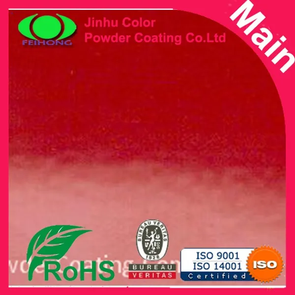 Gloss electrostatic powder coating finish