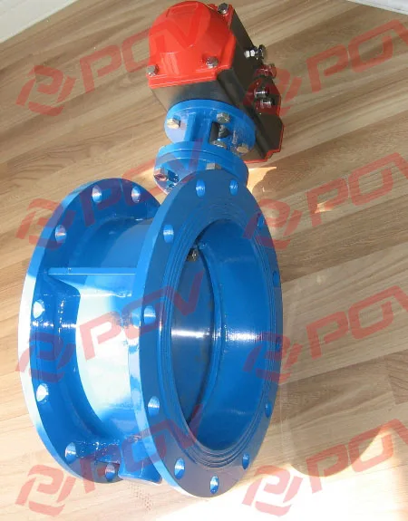 Large Size Double Flange 6 Inch Butterfly Valve