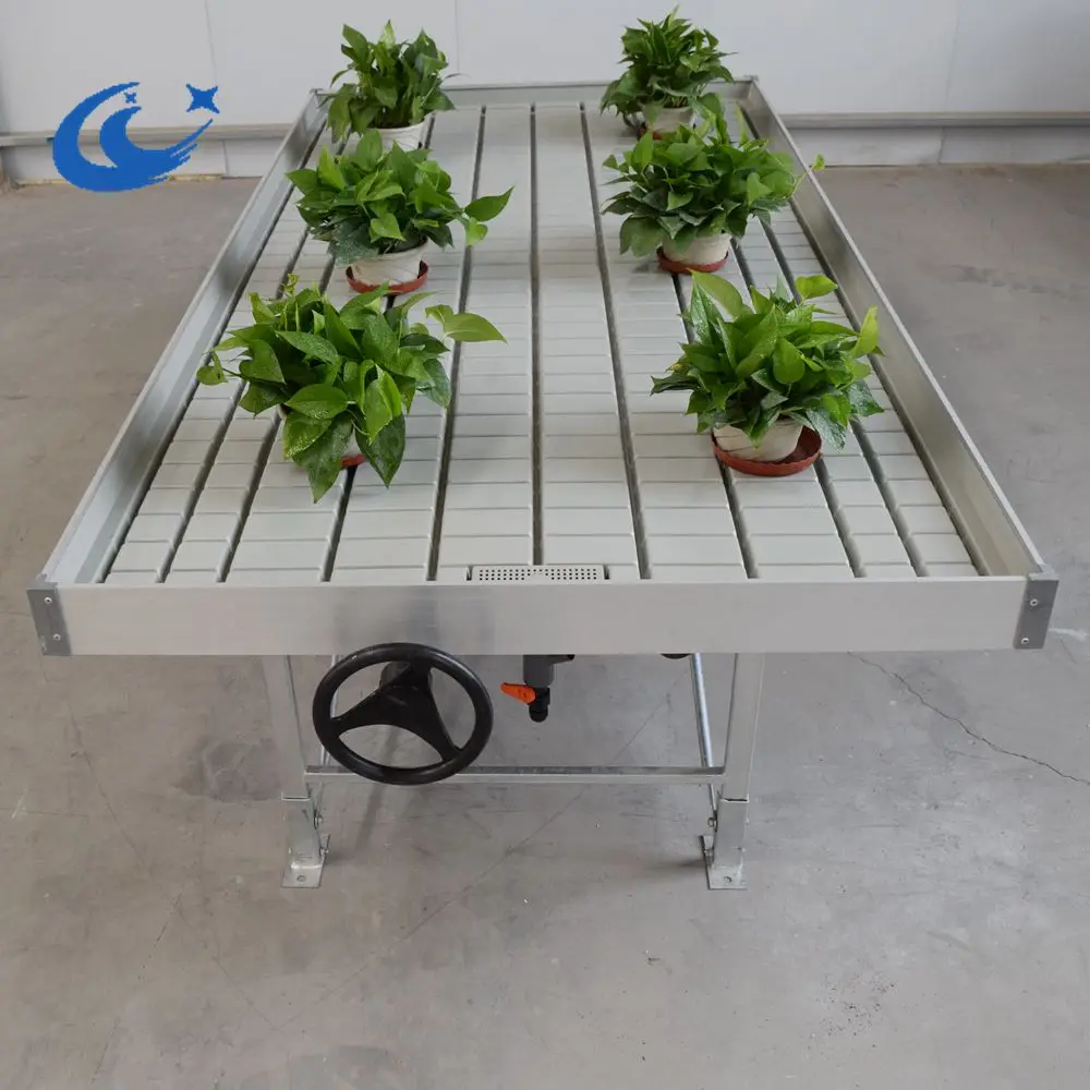 greenhouse kits rolling bench Growing Tables for Commercial plants
