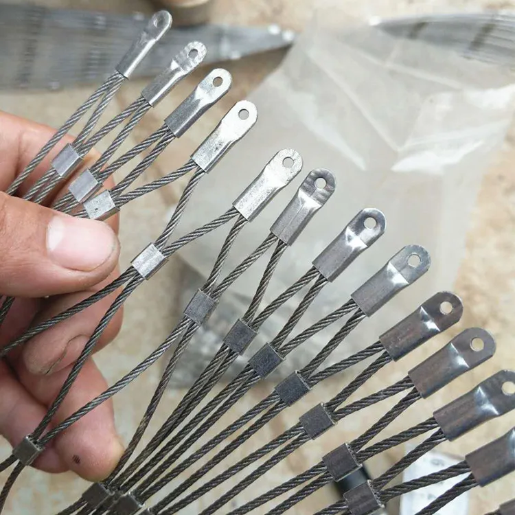 Stainless Steel Wire Rope Safety Fence Mesh  For Zoo Aviary Bird Parrot Green Wall Balustrade