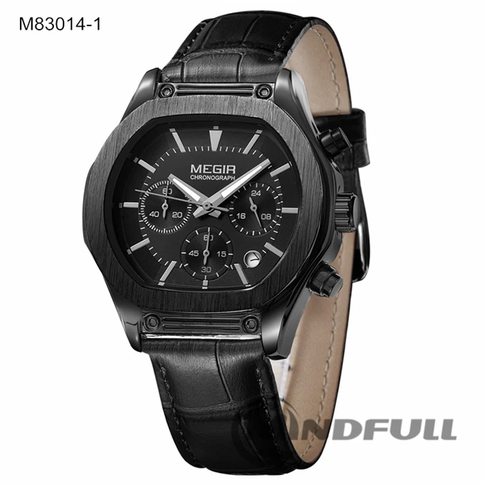 
OEM High Quality Waterproof Fashion Quartz Stainless Steel Watch Black for Man With Calender 