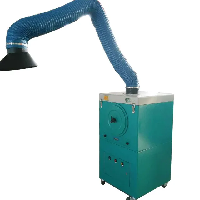 industrial portable welding fume collector with one suction arm