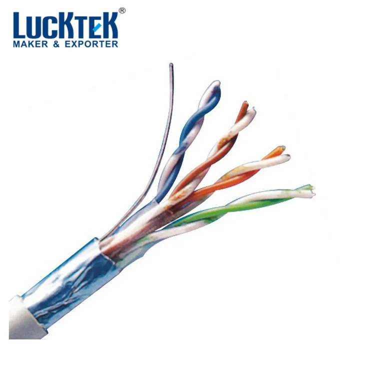 Белый CAT5e 1000ft Премиум ftp Кабель Ethernet 24AWG 1000 футов оптом Провода Локальной Сети