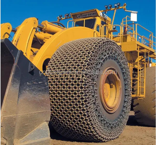 Forestry tire chain to suit Doosan DL 500 WHEEL LOADER,mining application only