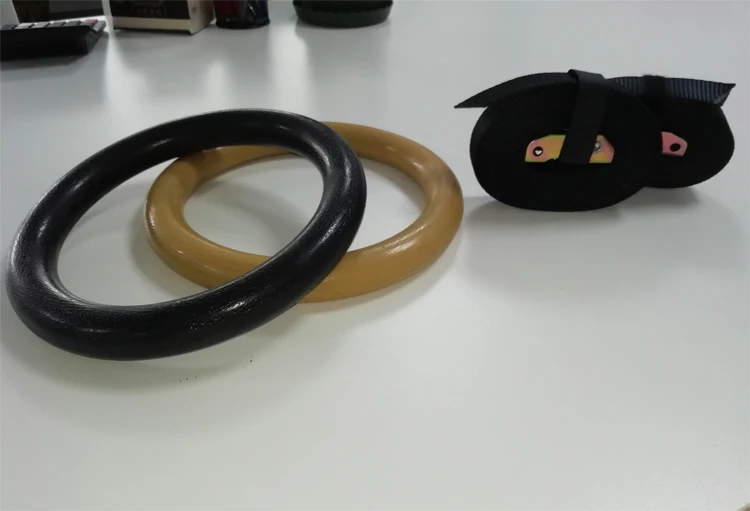 
Hot Sale Gymnastic Equipment Nylon Straps Fitness ABS Wooden Gym/Gymnastics Rings 