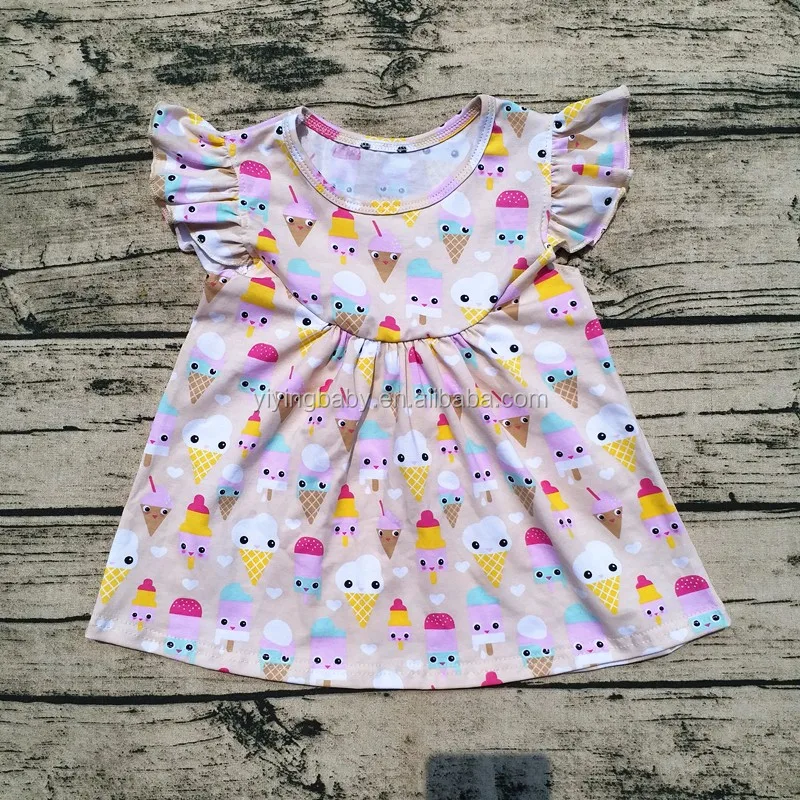 2017 Latest Dress Designs Pictures Baby Girl Cotton Dresses Pearl Baby Dress