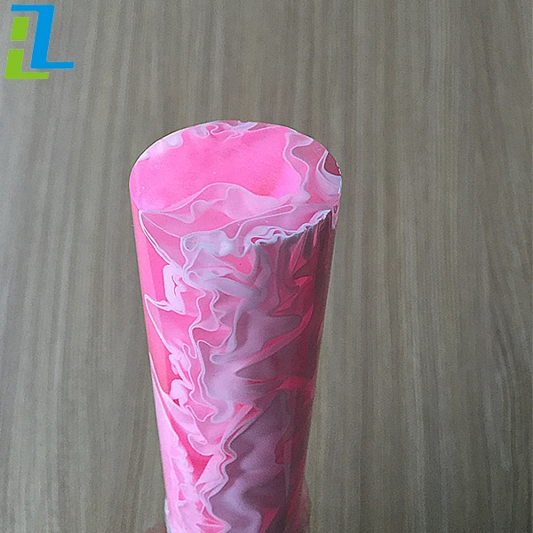 High quality colorful swirl acrylic rod with space in center