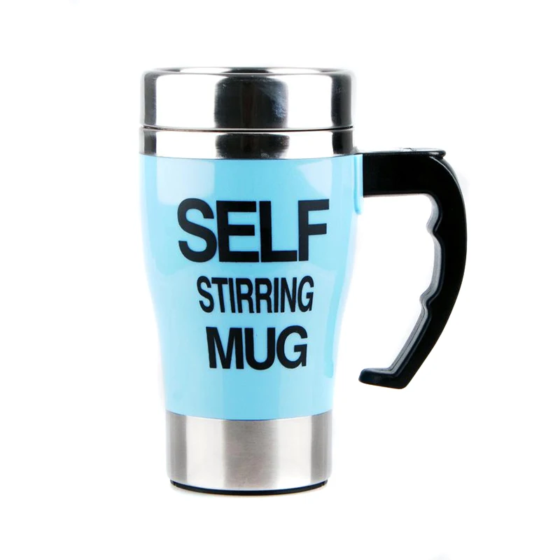 
Wholesale Lazy 350ml Double Insulated Self Stirring Coffee Mug Cup with AAA Batteries 