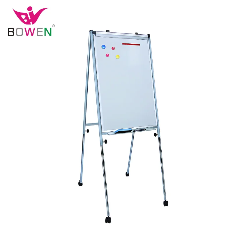 
High quality!!!whiteboard mobile flip chart stand with wheel 