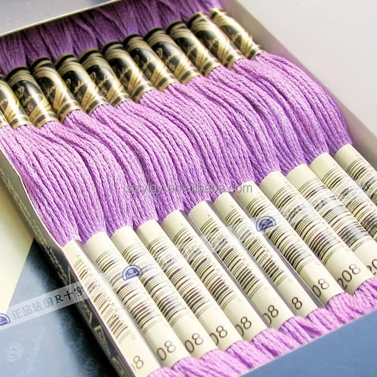 Wholesale high quality Royalbroider cross stitch thread with 100%cotton material ,Boxed sale,12pieces per box ,8meters/piece