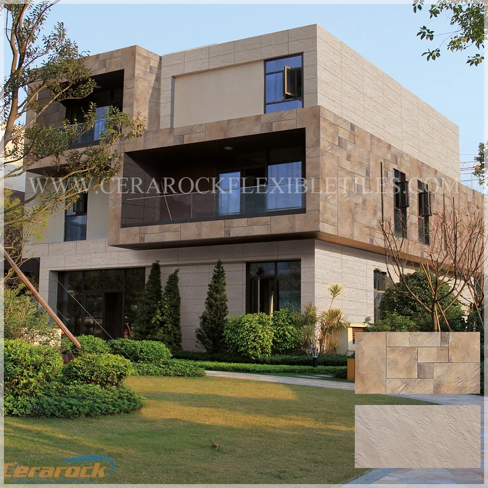 Low price flexible clay wall tile stone finish - Slate