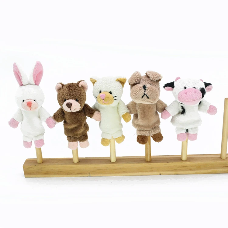 
Mini soft plush animal finger puppet 