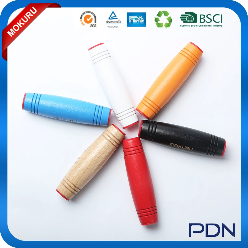 Wood mokuru rollver toy Fidget Stick Kururin Table Top Desk Skill-Based Fidget Spinner Toy