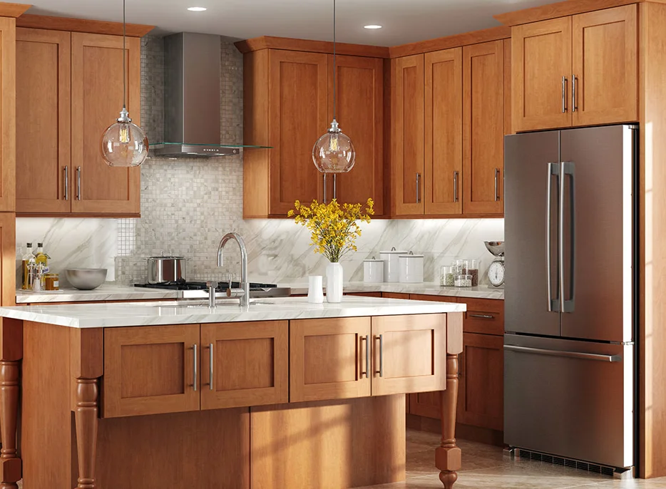 Modern solid wood kitchen doors kitchen cabinet american