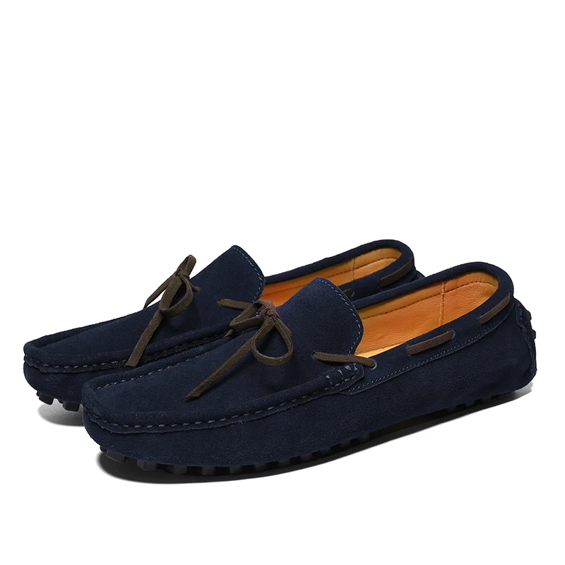 Quanzhou HCH wholesale big size good quality suede leather loafers casual shoes for men