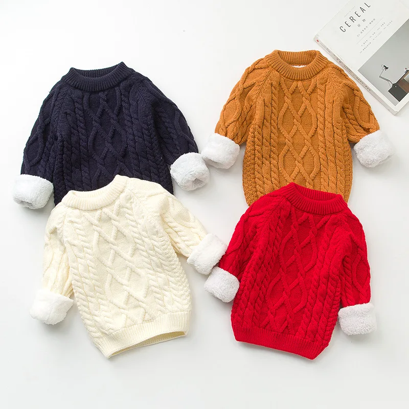 wholesale solid color knitted baby boy sweater designs pullover sweaters