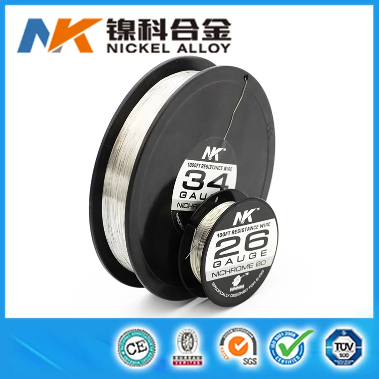Китай оптовая продажа NK нихромовый провод для электронной сигареты AWG 20 22 24 26 28 30 32 34 36 38 калибр ни80