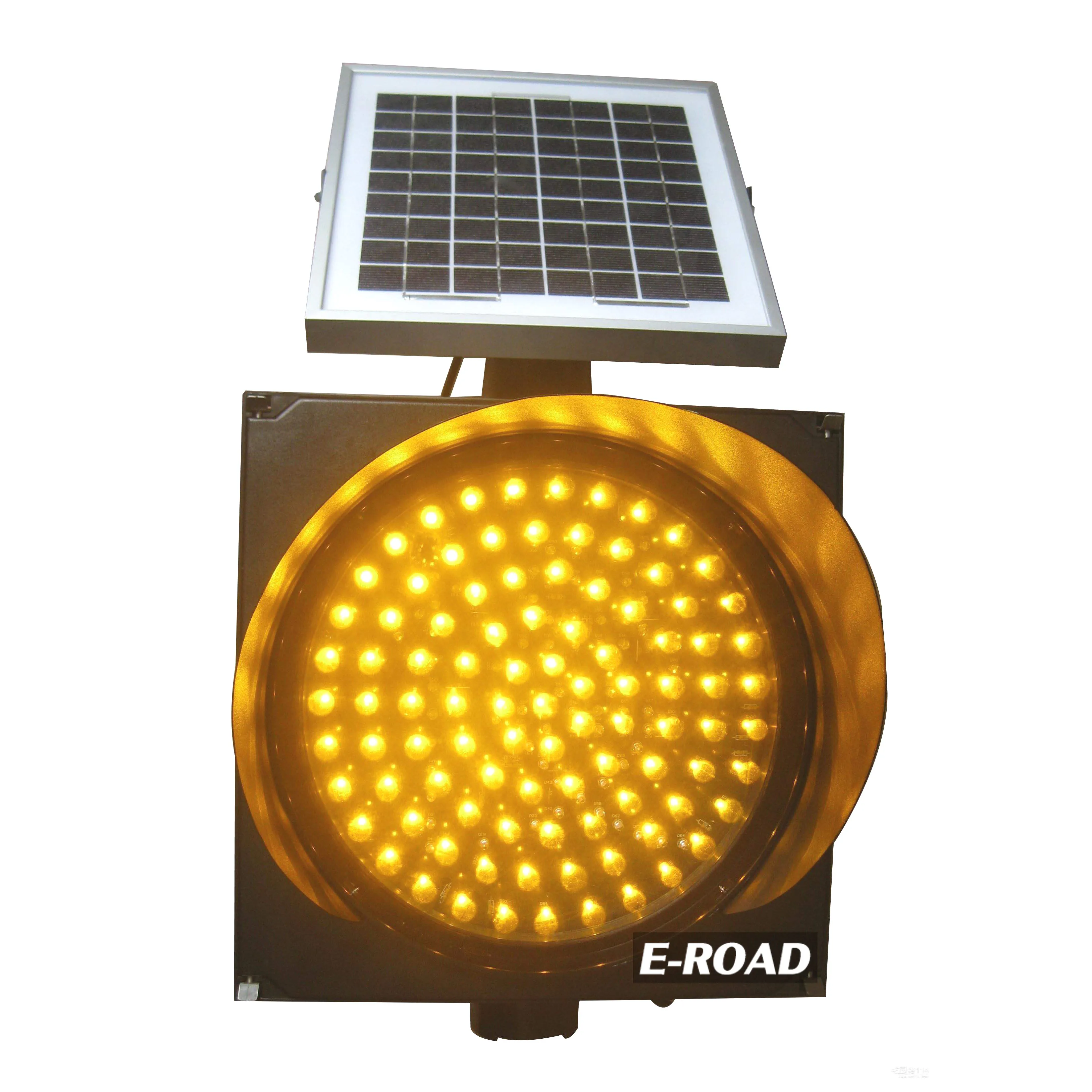 300mm Solar Traffic Yellow Flash Warning Light
