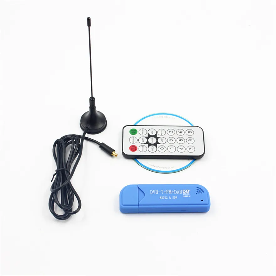 Digital USB 2.0 Software Radio SDR+DAB+FM TV DVB-T Stick RTL2832U+R820T2 TV Receiver Stick New