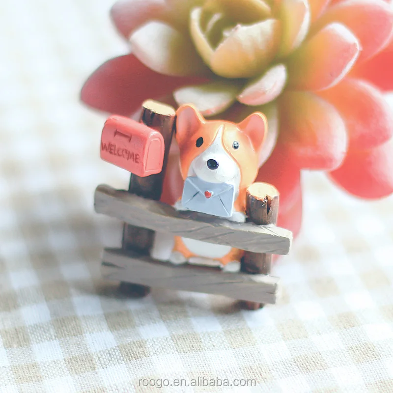 Полимерные Мультяшные корги, украшения для сада, Мини цветочный горшок