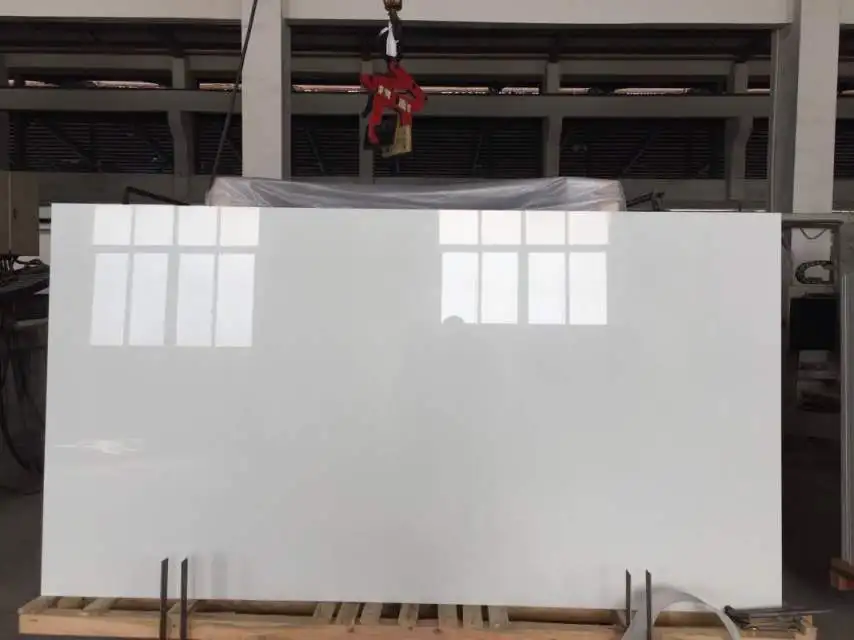 Best price white nano crystallized glass slabs
