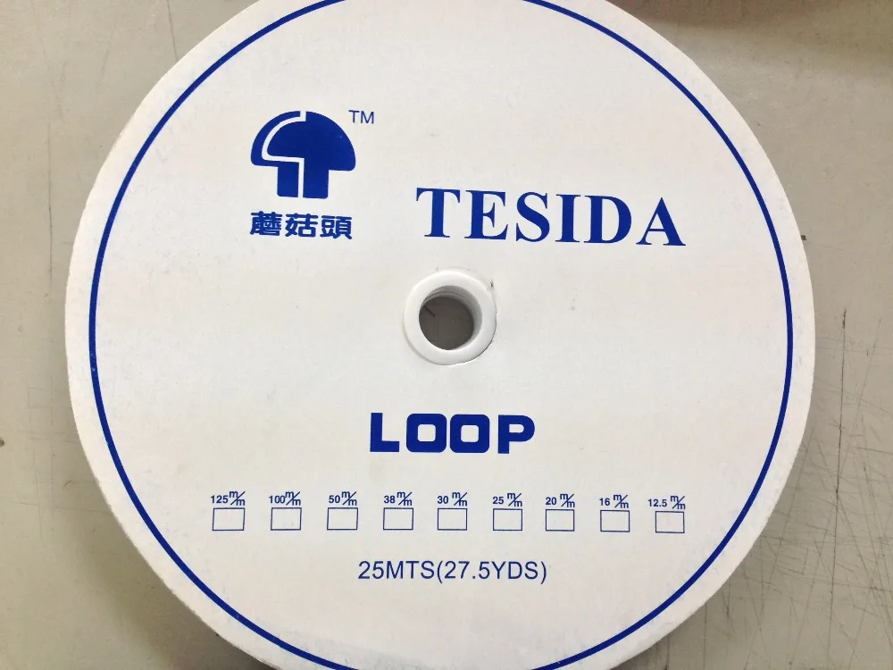 Self Adhesive Tape Roll Footwear Hook & Loop Sew on Shoe Fasteners Zippers 16mm