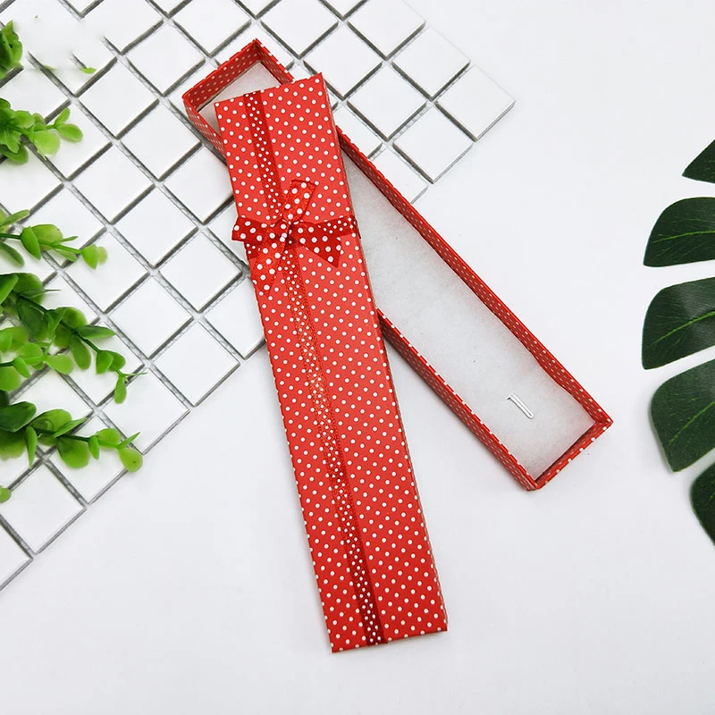 New arrival custom logo printed large black empty necklace box handmade colorful paper custom jewellery necklace box with bow