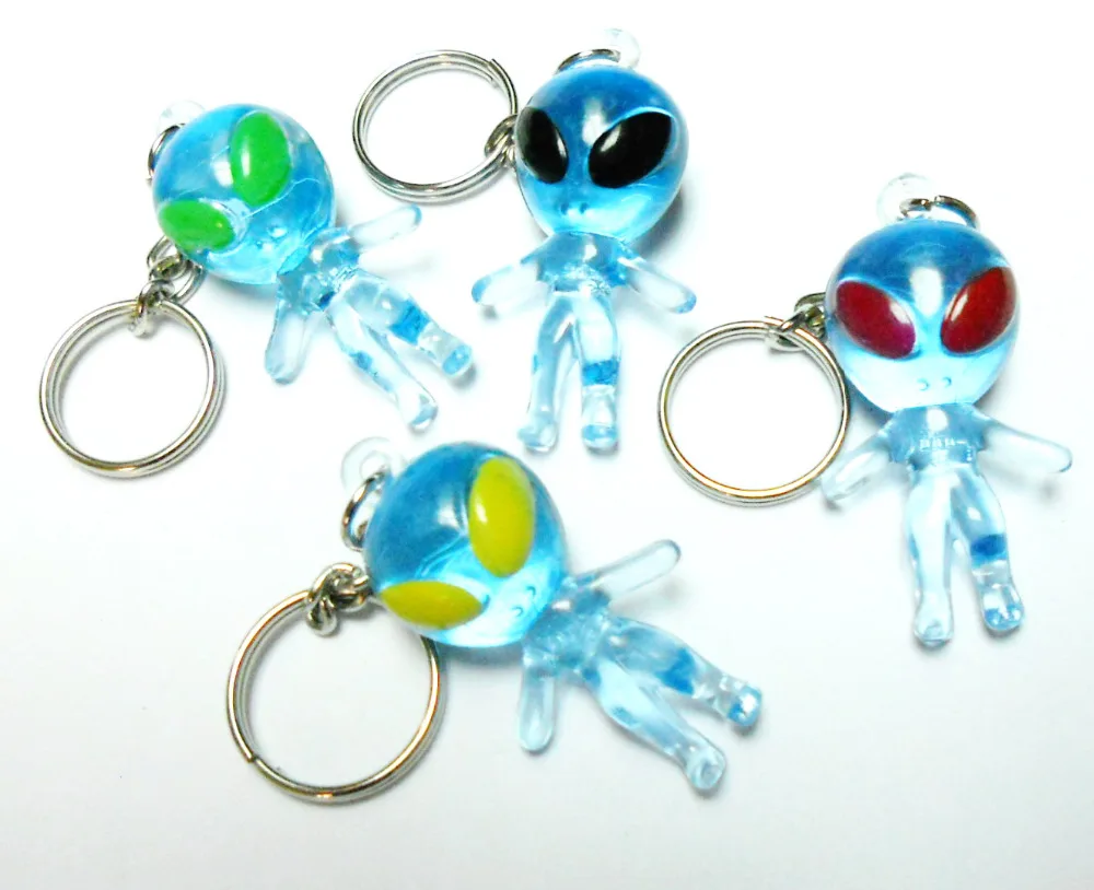 Aliens Key Ring Blue Wholesales Pinata Bags Filler Toys Prize Birthday Party Favors Game Gift Capsule Vending Machine
