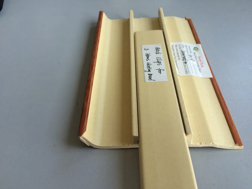 Factory price wood grain wpc skirting board, pvc composite baseboard skirting line