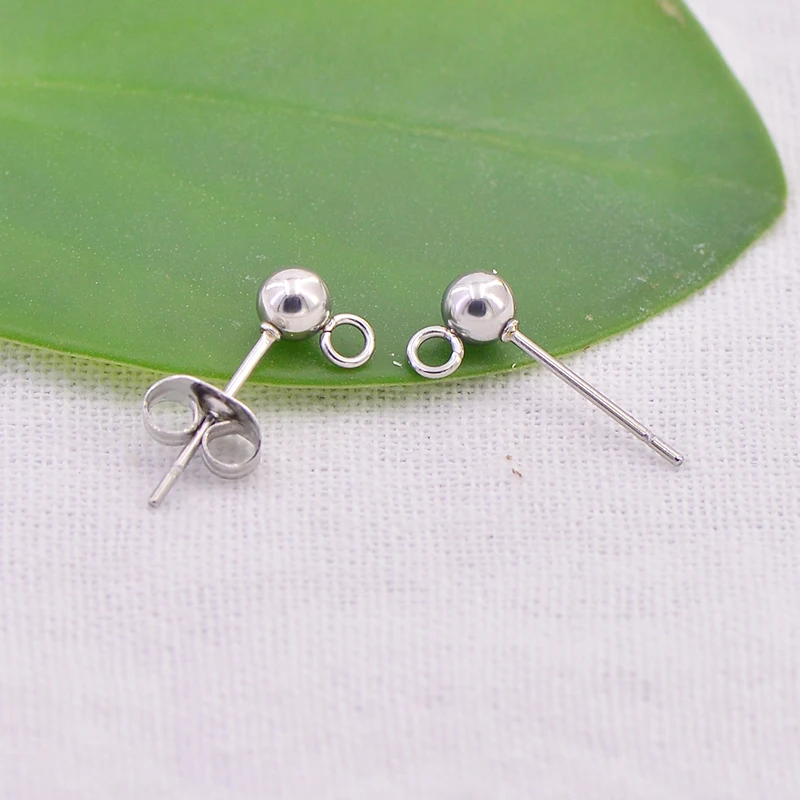 Making earring accessories stainless steel pin with ball head A86272