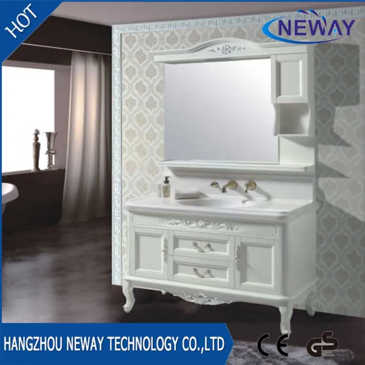 
High quality pvc luxury white glossy bathroom furniture 