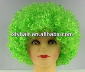 synthetic fiber hair disco party clown afro football fan wigs hair child costume adult football fan wigs