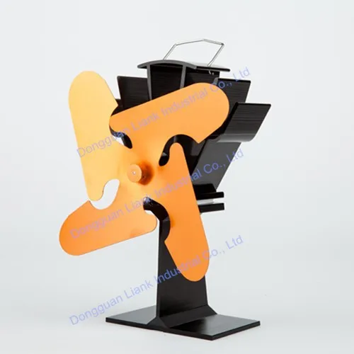 Liank Classic Wood Burning Fireplace 4 Blades Exhaust Ecofan Heat Powered Pellet Stove Top Fan