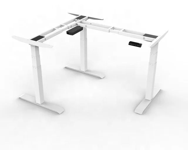 Factory Wholesale Price Office Furniture L Shape Electric Height Adjustable Stand Up Computer Desk