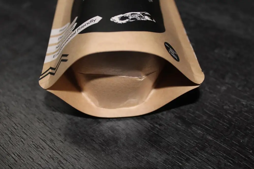 Laminated aluminum foil zip lock kraft paper food packaging bag