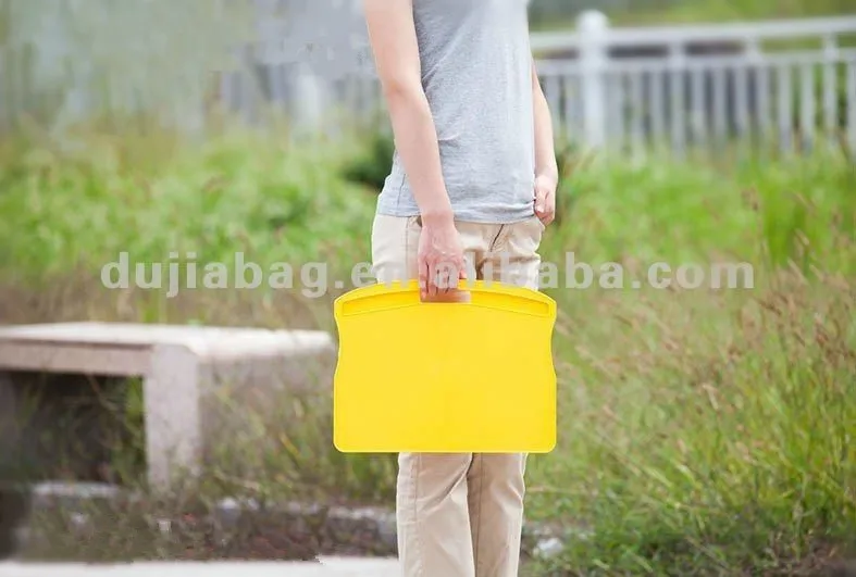 Cixi Dujia ergonomic design plastic laptop desk with cushion portable lap desk