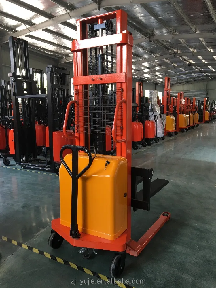 Горячая Распродажа 1,0/2,0 T б/у Электрический вилочный погрузчик полуэлектрический штабелер