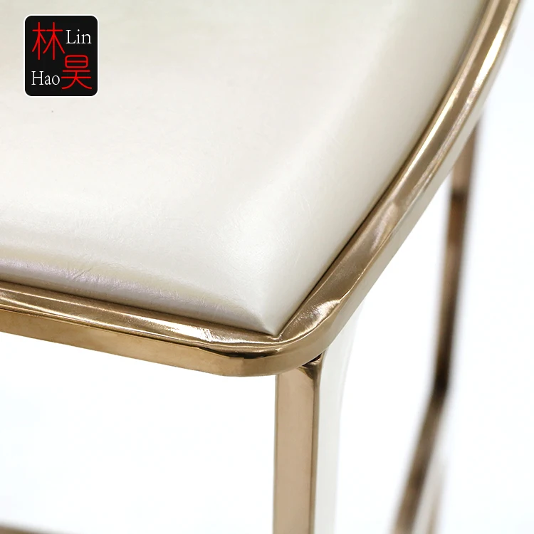 High quality stainless steel leather restaurant stools bar chair